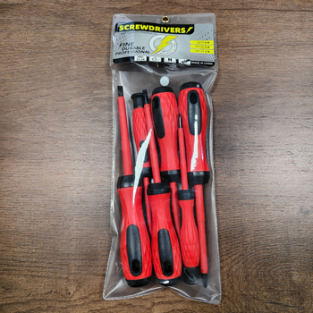 Set izolat de șurubelnițe pentru electricieni, 6 bucăți, Philips și capete plate, vârfuri magnetice puternice.