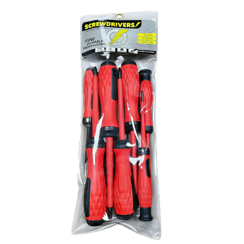 Set izolat de șurubelnițe pentru electricieni, 6 bucăți, Philips și capete plate, vârfuri magnetice puternice.