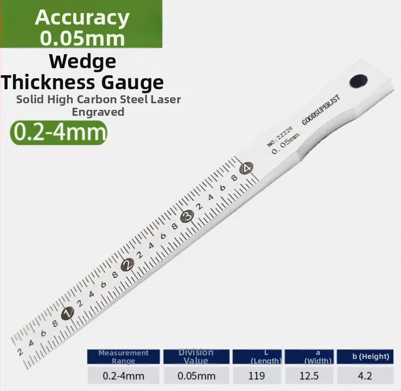 Presný bevel gauge a klinový feeler gauge súprava na meranie medzier
