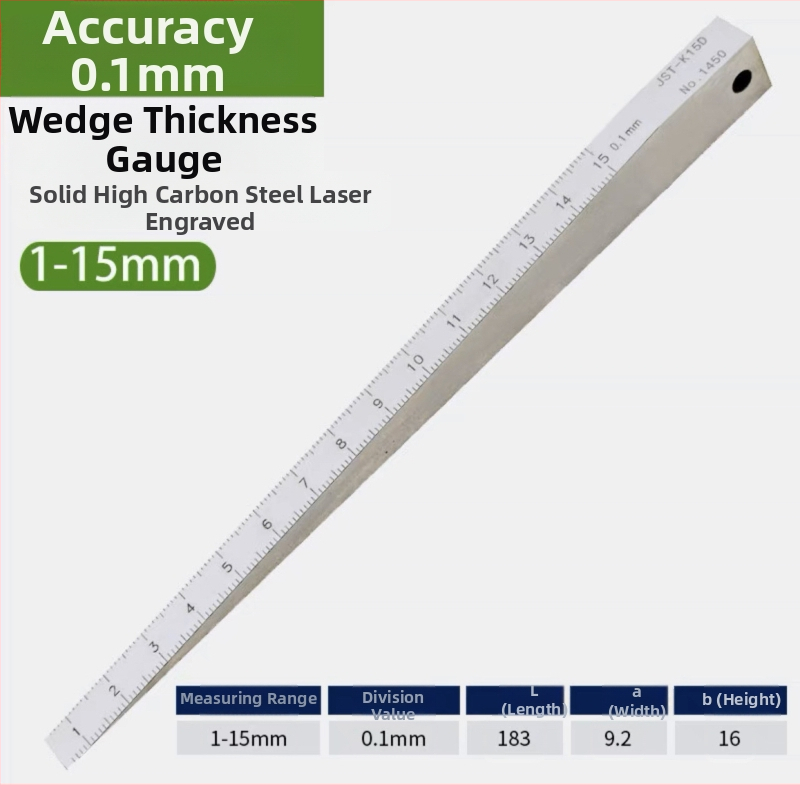 Presný bevel gauge a klinový feeler gauge súprava na meranie medzier