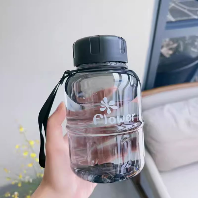 Нов стилен пластмасов шише за вода, преносимо за спорт на открито, с голям капацитет, Space Cup, устойчиво на високи температури и удароустойчиво.