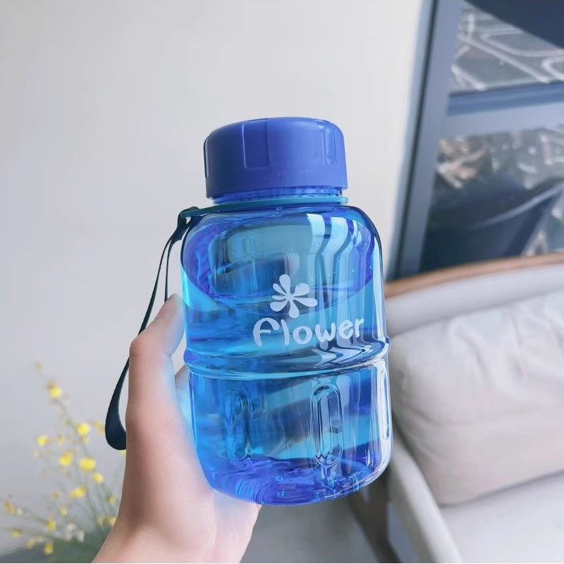 Нов стилен пластмасов шише за вода, преносимо за спорт на открито, с голям капацитет, Space Cup, устойчиво на високи температури и удароустойчиво.