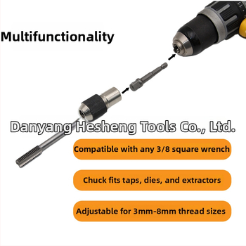 Nastaviteľný Tap Wrench s chuckom pre M3–M12 závity