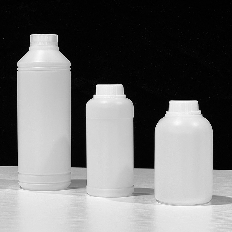 HDPE műanyag kerek ragasztóflakon fedéllel és belső dugóval, zárt adagolóflakon folyadékokhoz