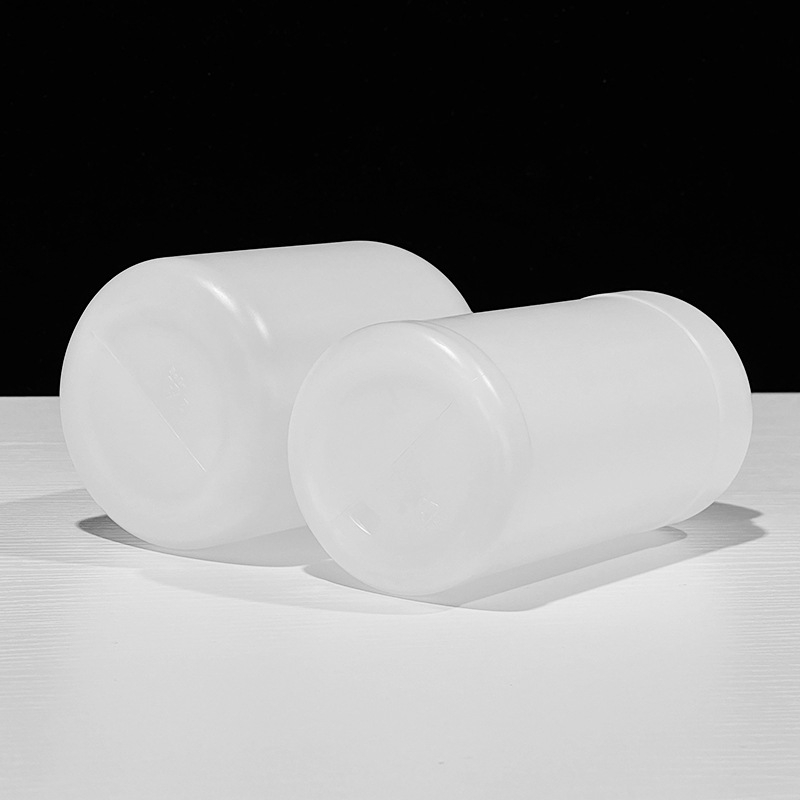 HDPE műanyag kerek ragasztóflakon fedéllel és belső dugóval, zárt adagolóflakon folyadékokhoz