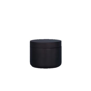 HDPE fekete fényálló széles nyakú palack, homokos felülettel, 250–1000 ml