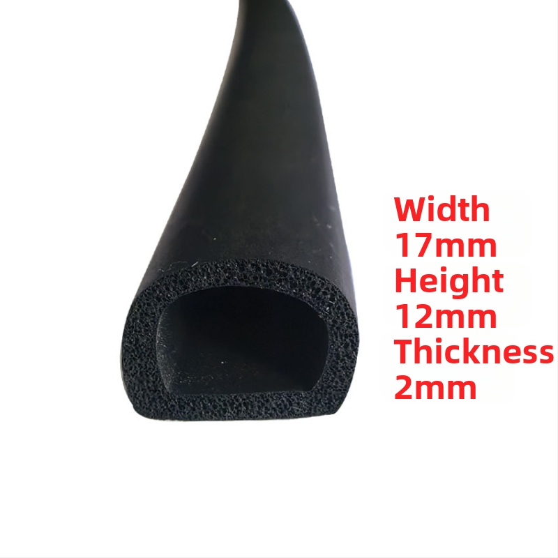 EPDM pena tesniaci pás s veľkým D-tvarom pre skrinky, 15×16, dutý polkruh, samolepiaci