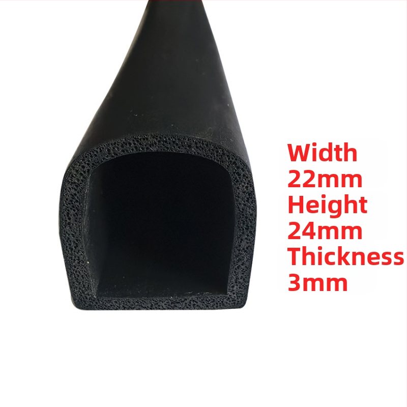 EPDM pena tesniaci pás s veľkým D-tvarom pre skrinky, 15×16, dutý polkruh, samolepiaci