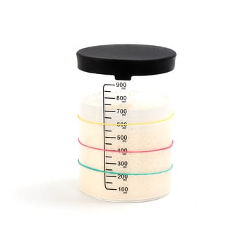Staklena posuda za fermentaciju otporna na visoke temperature, s poklopcem i mjernom skalom, 800–1000 ml, za kulturu kvasaca