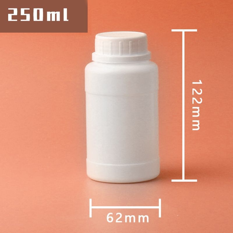 Fehér HDPE műanyag üveg 250–1000 ml növényvédő szerhez, vegyi anyagokhoz és reagensekhez