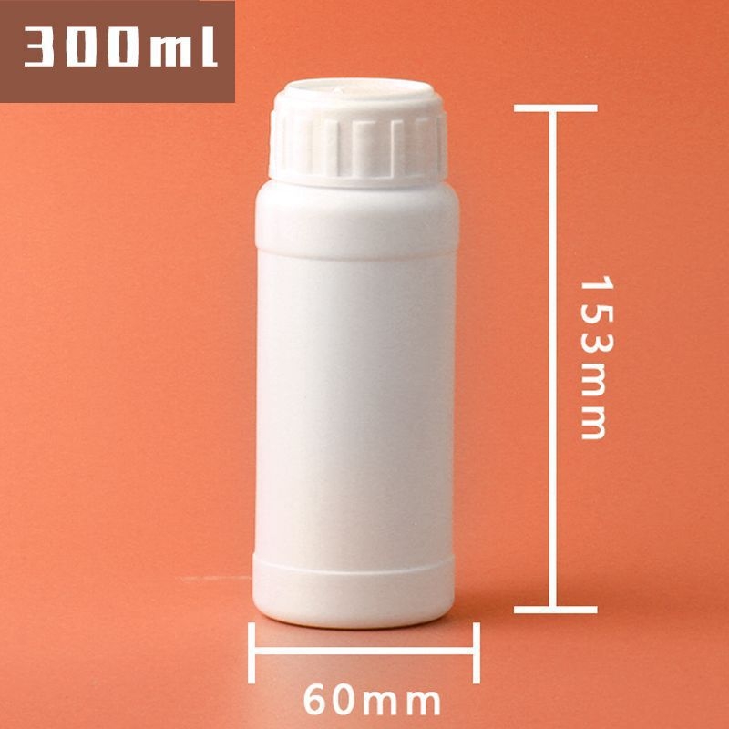 Fehér HDPE műanyag üveg 250–1000 ml növényvédő szerhez, vegyi anyagokhoz és reagensekhez
