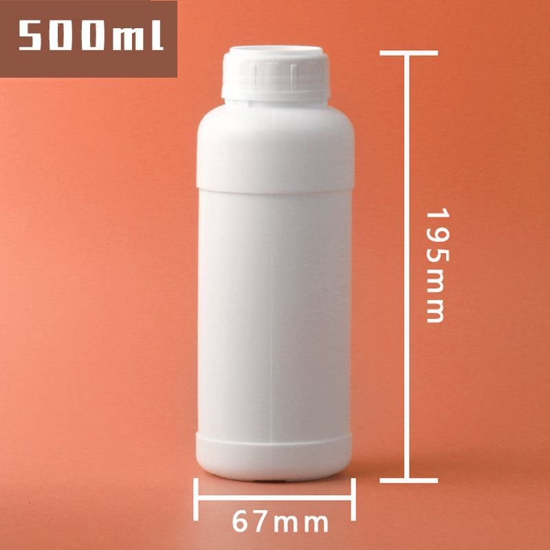 Fehér HDPE műanyag üveg 250–1000 ml növényvédő szerhez, vegyi anyagokhoz és reagensekhez