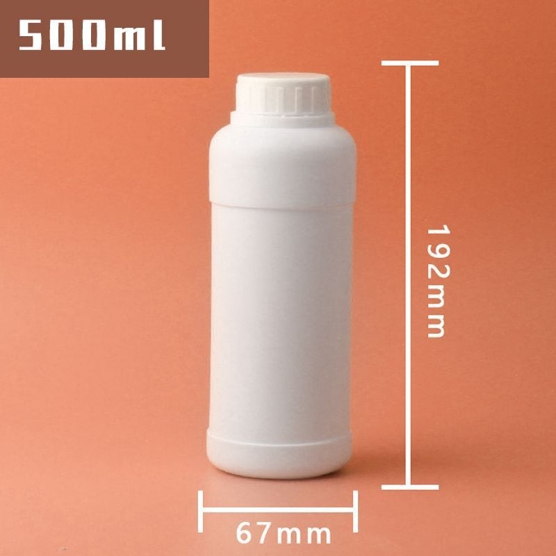Fehér HDPE műanyag üveg 250–1000 ml növényvédő szerhez, vegyi anyagokhoz és reagensekhez