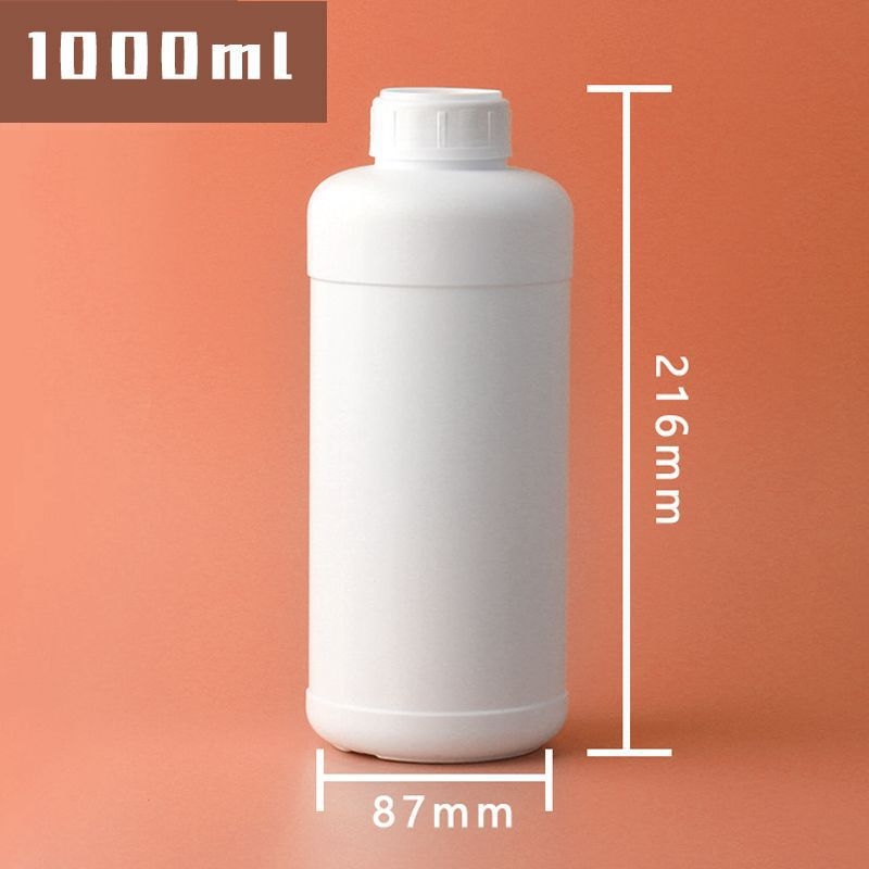 Fehér HDPE műanyag üveg 250–1000 ml növényvédő szerhez, vegyi anyagokhoz és reagensekhez