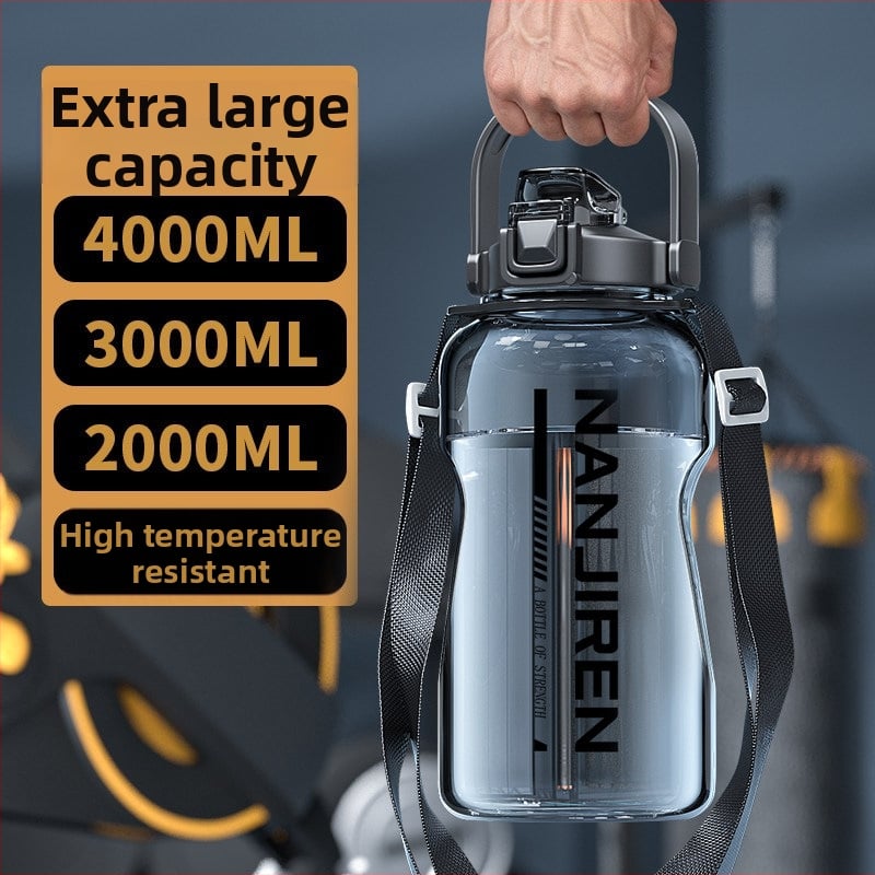 3000 ml športová fľaša na vodu, veľká kapacita, z PC plastu, odolná voči vysokým teplotám, Antarctic People