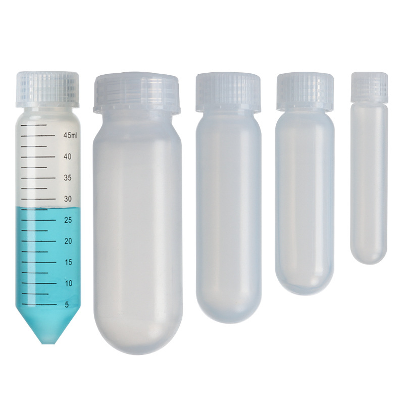 Átlátszó centrifugális cső csavaros kupakkal, 10 ml, 16 ml, 28 ml, 30 ml és 50 ml, szivárgásmentes kialakítás
