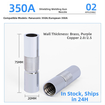 Meďová ochranná tryska pre Panasonic zváračku, zváranie s ochranným plynom, kompatibilné s 200A/350A/500A