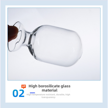 Konusová sklenená fľaša v tvare kuracieho srdca, fľaša na semená, 125/250/500 ml, ukážková fľaša na kryštálový prášok