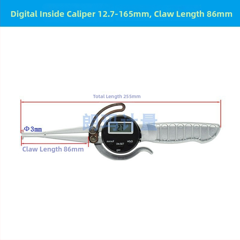 Dlhé digitálne posuvné meradlo s veľkým rozsahom, digitálny displej, vnútorné a vonkajšie meranie, 0-237 mm, dĺžka čeľustí 160 mm