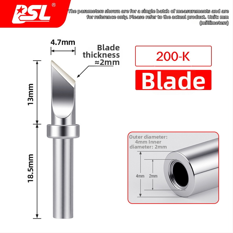 BSL 200 Nástavec na spájkovacie pero, 90W, vysokofrekvenčný, 203 zahnutý hrot, odolný voči vysokým teplotám, rýchle zahrievanie
