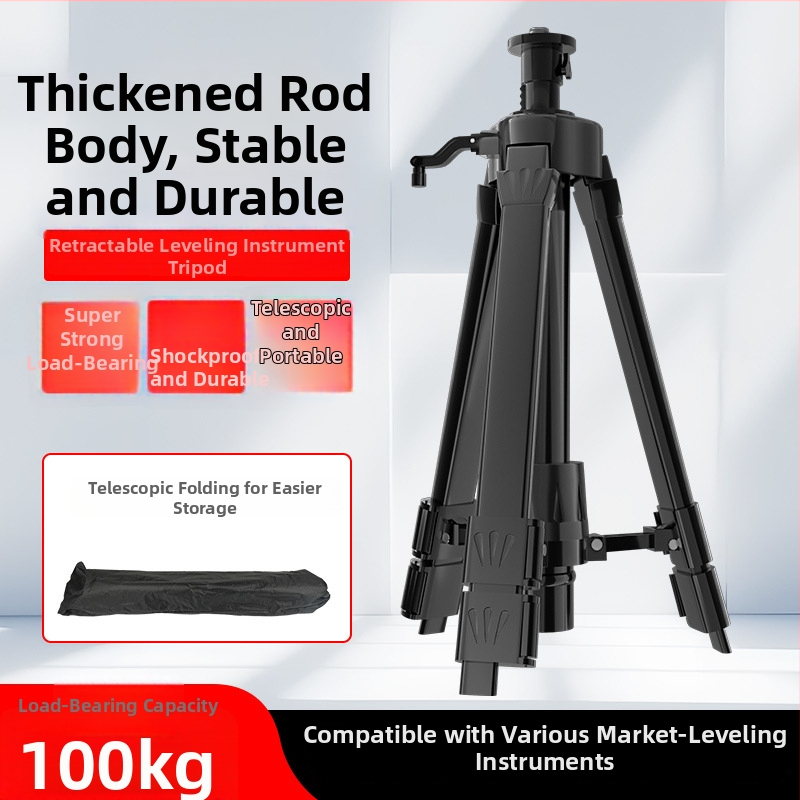 Teleskopický tripod pre niveliáciu so vysúvacou tyčou, držiak pre laserový nivelačný prístroj a infračervená podpora