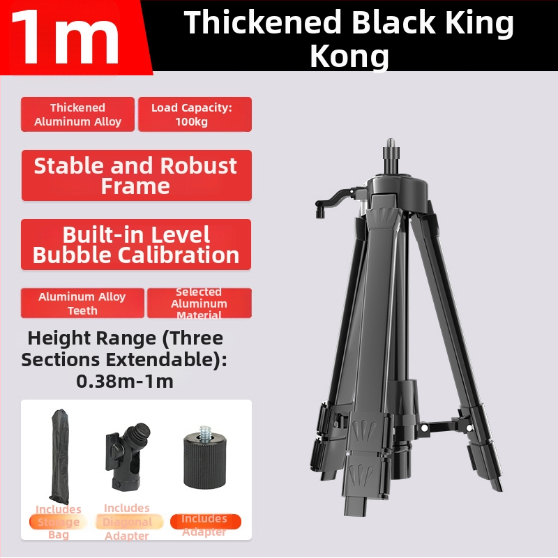 Teleskopický tripod pre niveliáciu so vysúvacou tyčou, držiak pre laserový nivelačný prístroj a infračervená podpora