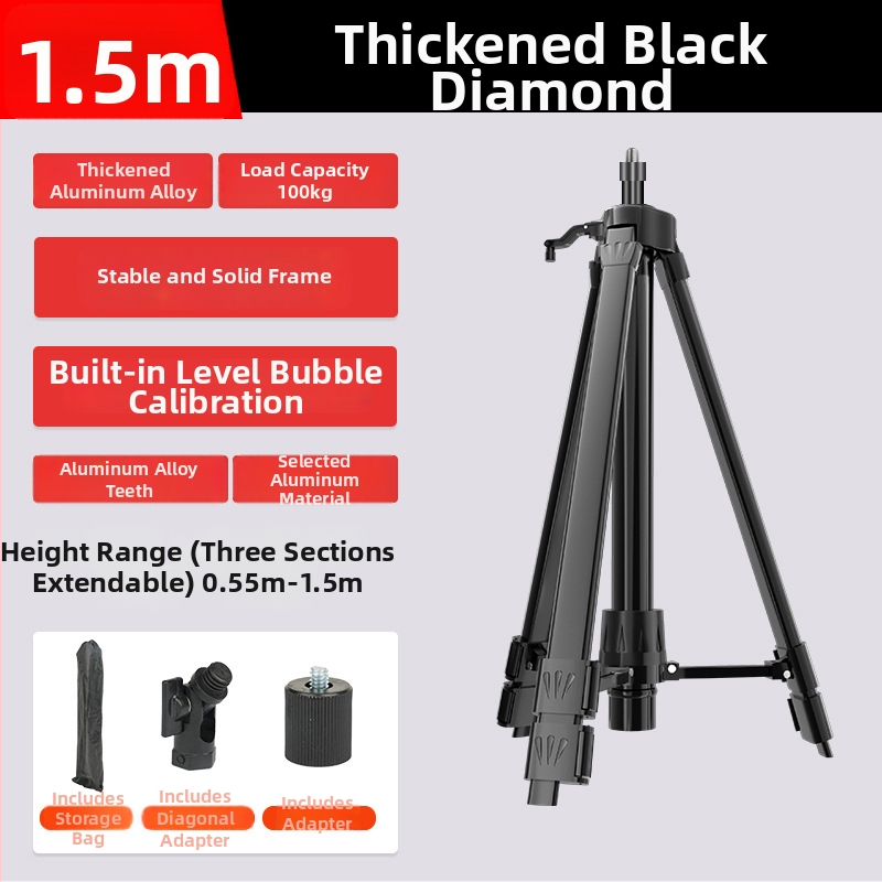 Teleskopický tripod pre niveliáciu so vysúvacou tyčou, držiak pre laserový nivelačný prístroj a infračervená podpora
