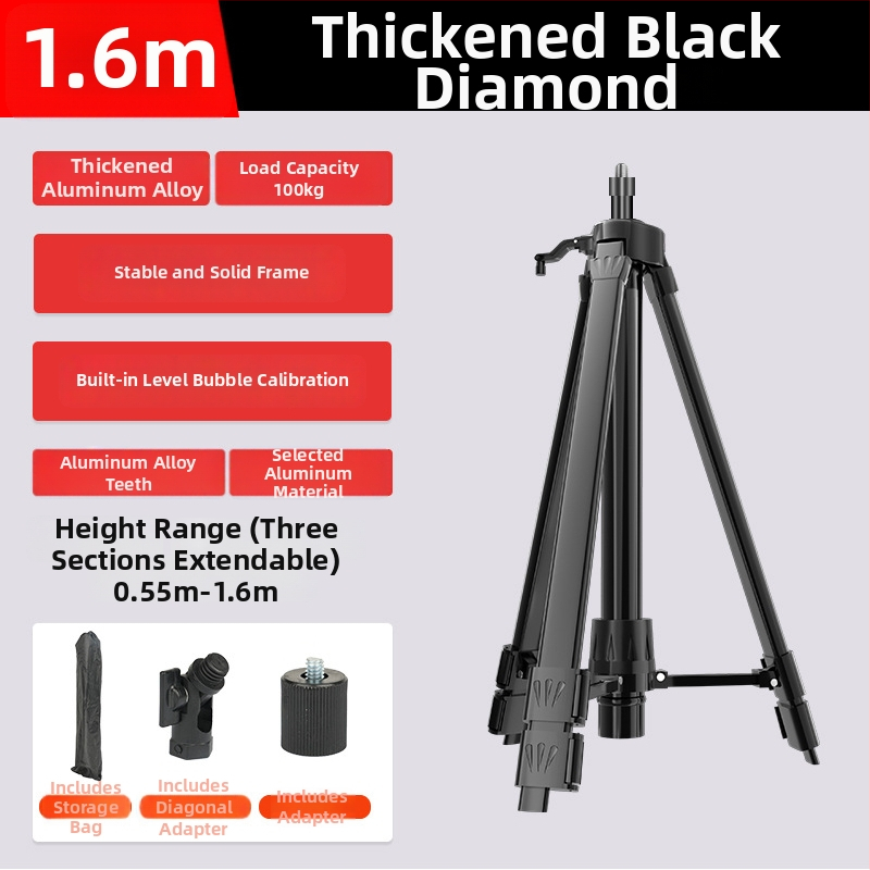Teleskopický tripod pre niveliáciu so vysúvacou tyčou, držiak pre laserový nivelačný prístroj a infračervená podpora