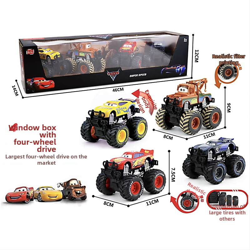 Off-road detské kovové auto – statický závodný model, McQueen