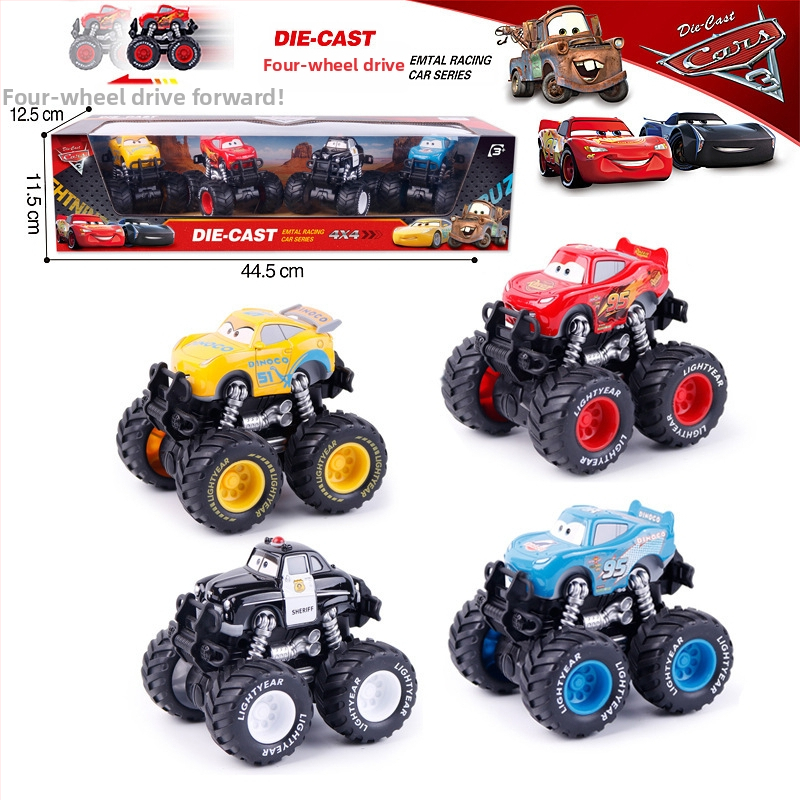 Off-road detské kovové auto – statický závodný model, McQueen