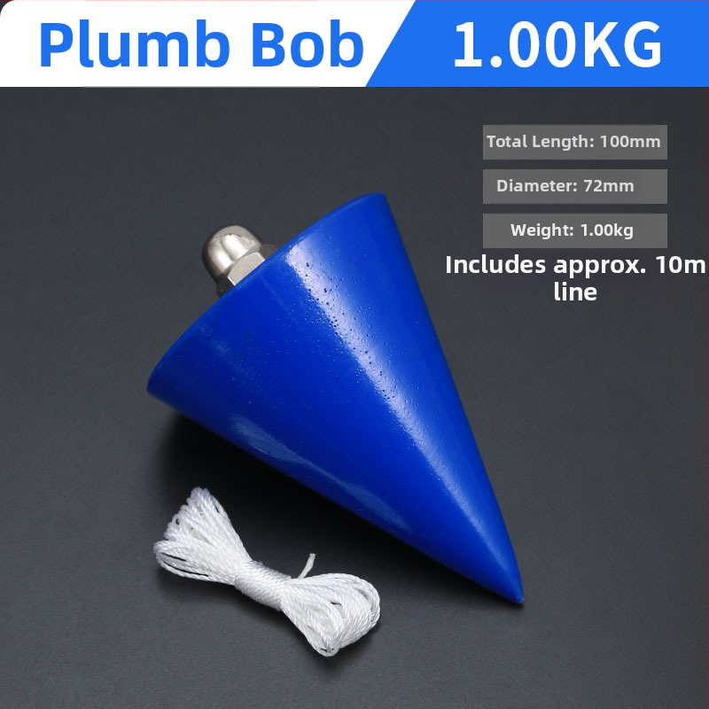Sada závaží pre olovnicu – kužeľové závažia 2 kg a 10 kg