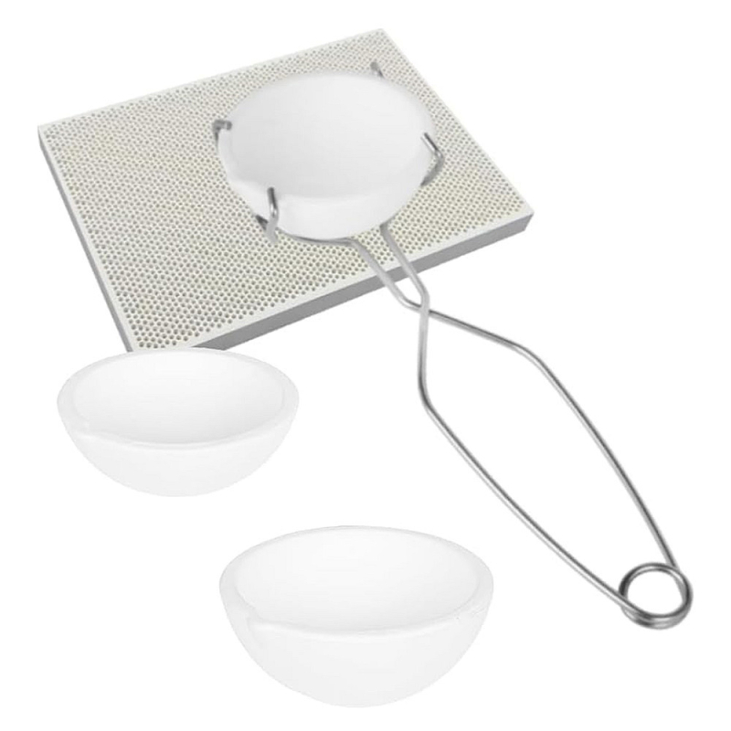 TOOLTOS kvarcni tavni tanjur i mali tavni posuda za visoke temperature – taljenje bakra, aluminija, zlata i srebra – alati zlatara
