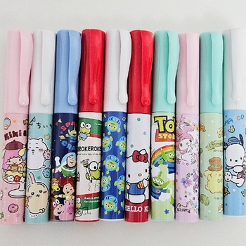 Crtićki, slatko japanski stil s tri oka – Cinnamoroll, Pudding Dog i Kuromi – prijenosne škare u obliku kemijske olovke za učenike, kod kuće i u uredu