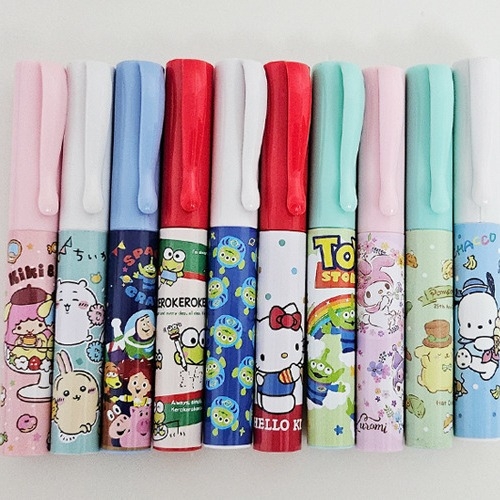 Crtićki, slatko japanski stil s tri oka – Cinnamoroll, Pudding Dog i Kuromi – prijenosne škare u obliku kemijske olovke za učenike, kod kuće i u uredu