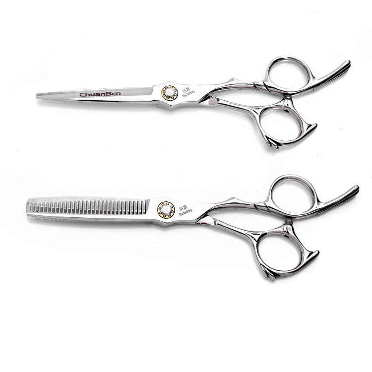 Kawamoto 6CR bearing visokokvalitetan set škara za salon s ravnim oštricama