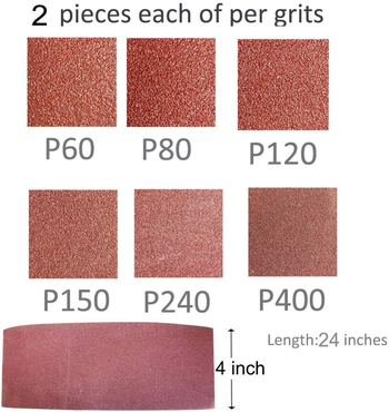 Brusna traka 610 × 100 mm, smeđi talij aluminij oksid GXK51, Twill podloga, za brušenje i poliranje drveta, metala i plastike