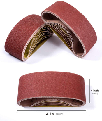 Brusna traka 610 × 100 mm, smeđi talij aluminij oksid GXK51, Twill podloga, za brušenje i poliranje drveta, metala i plastike