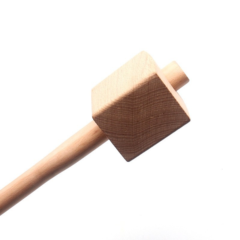 Kožni alati, ručna izrada, DIY — četvrtasti čekić od bukovine, drveni alat za obradu drveta, 245×80×45 mm