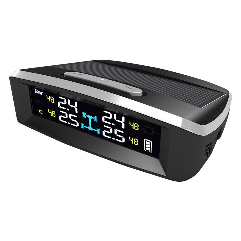 Solarni sustav za praćenje tlaka u gumama automobila s ugrađenim TPMS-om, univerzalna kompatibilnost, praćenje tlaka u realnom vremenu