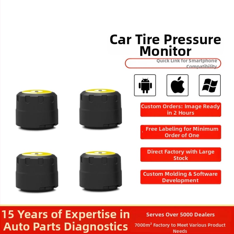 Senzor monitorovania tlaku v pneumatikách pre vozidlo s Bluetooth TPMS – prenos v reálnom čase a vyššia presnosť merania tlaku