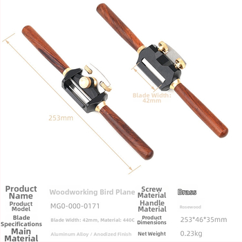 Ručný drevený planér s nastaviteľným plochým dnom a zakriveným dnom – mini nástroj DIY pre stolárov