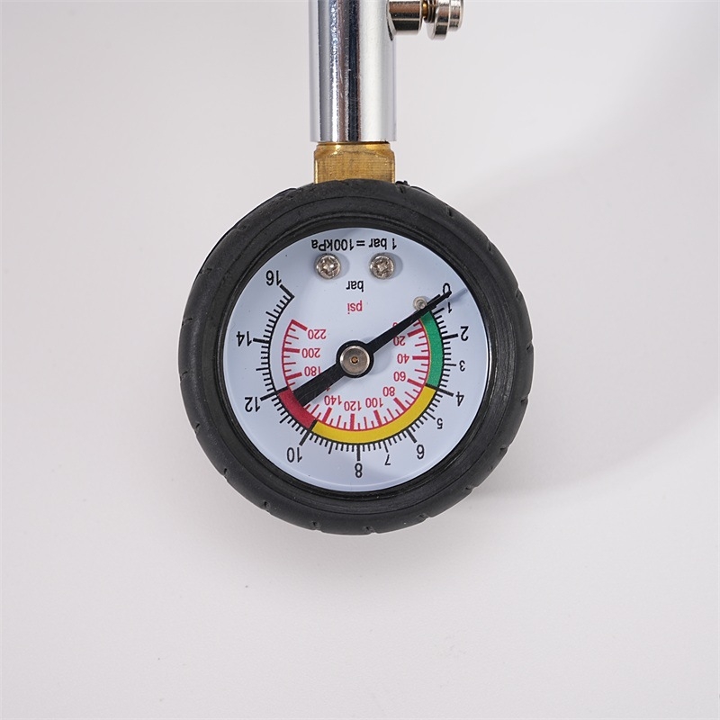 Mengnan Y40 Vysoko presný mechanický tlakomer na pneumatiky, kovový, nerezová oceľ, rozsah 0–60 psi