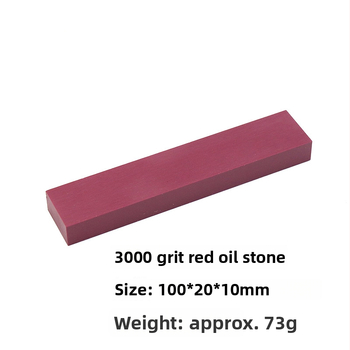 Rubínový olejový brúsny kameň na ostrenie rezbárskych nožov, 100 × 20 × 10 mm, zrno 3000