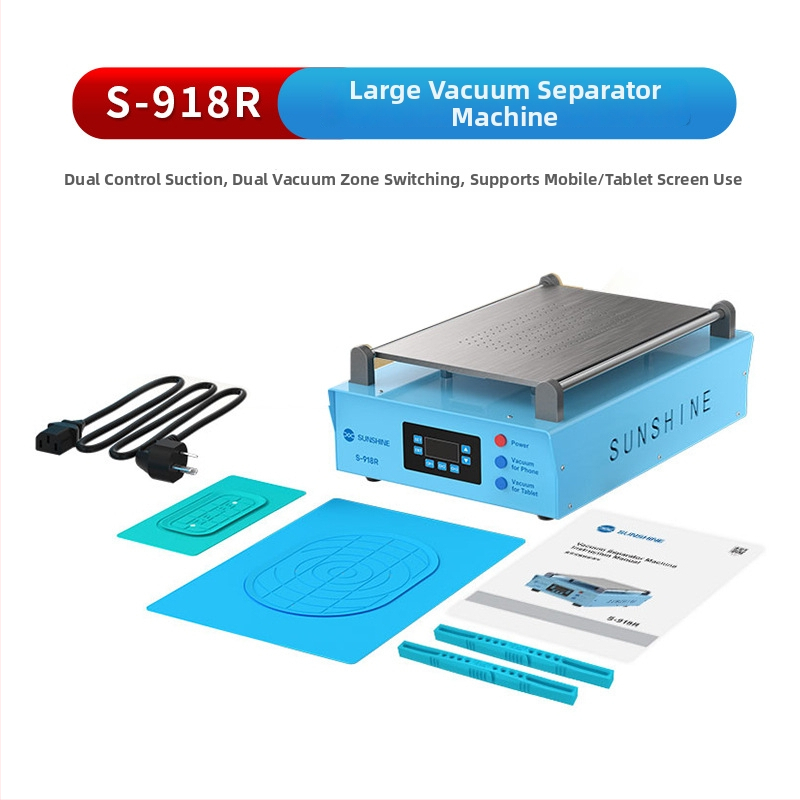 Xinxun Tools 918R – dvostruka zračna pumpa, separator ravnih zaslona za popravak mobitela, radna ploča za uklanjanje zaslona uz grijanje konstantne temperature