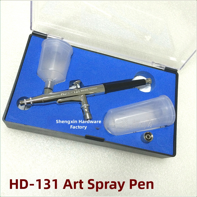 HD-131 Umelecký airbrush s tryskou 0,3 mm, dvojitá akcia, externé nastavenie, sprej na líčka