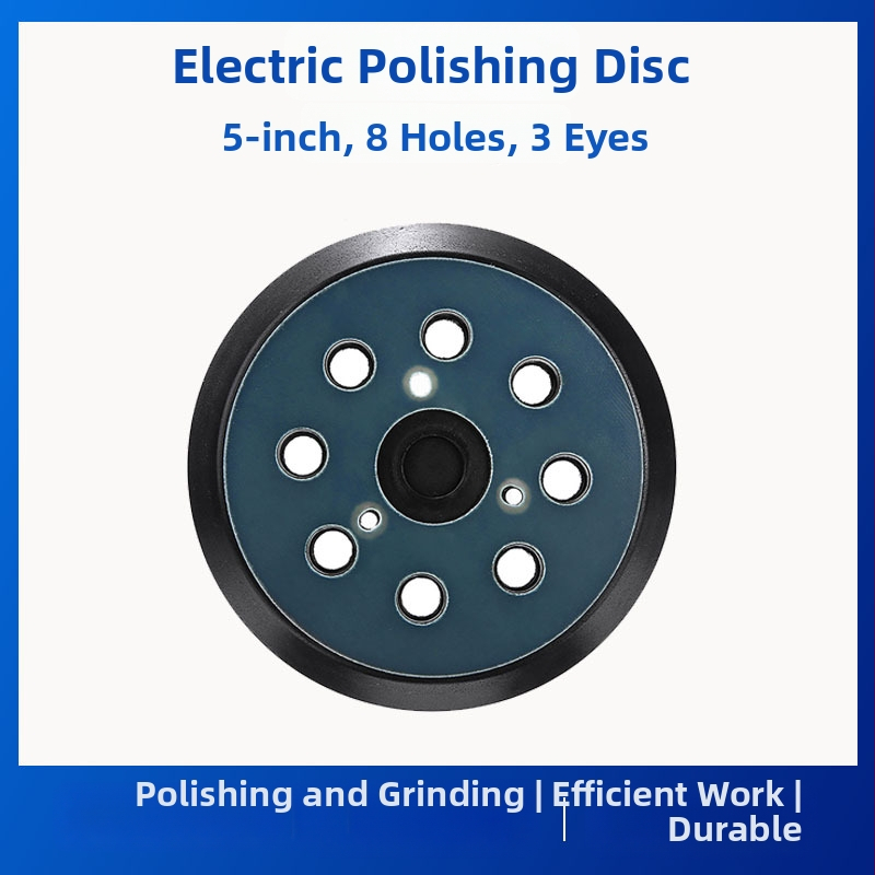 5-palcový elektrický leštiaci disk s 8 otvormi, samolepiaci brúsny kotúč, základňa leštiaceho stroja kompatibilná s Makita