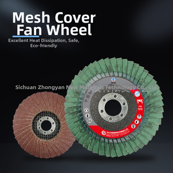4 palcový plochý flap wheel s mriežkovou ochranou pre brúsenie a leštenie, priemyselnej triedy hnedý korund