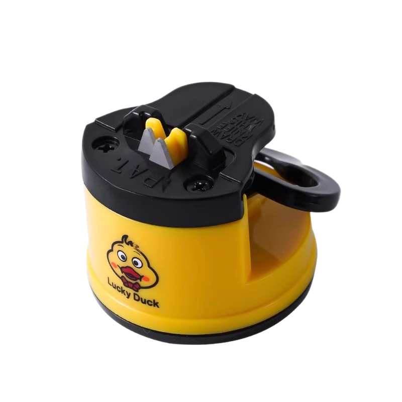 Little Yellow Duck oštrač noževa s bazom usisavanja, za kuhinjske noževe i škarice