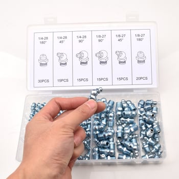 Set od 110 komada fitinga za podmazivanje UNF 1/4-28 SAE i 1/8-27 NPT