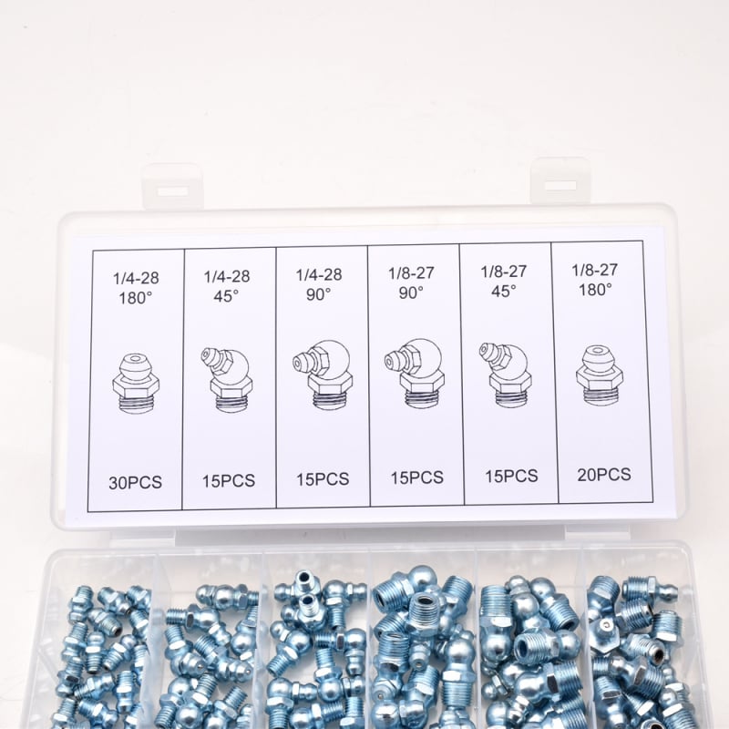 Set od 110 komada fitinga za podmazivanje UNF 1/4-28 SAE i 1/8-27 NPT